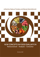 NEW CONCEPTS IN FOOD EVALUATION. NUTRACEUTICALS - ANALYSES - CONSUMER   MON. LXXIV