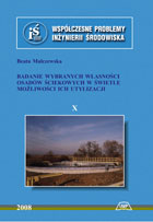 BADANIE WYBRANYCH WŁASNOŚCI OSADÓW ŚCIEKOWYCH W ŚWIETLE MOŻLIWOŚCI ICH UTYLIZACJI   MON. LXIII