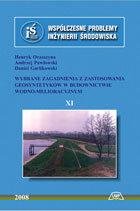 WYBRANE ZAGADNIENIA Z ZASTOSOWANIA GEOSYNTETYKÓW W BUDOWNICTWIE WODNO-MELIORACYJNYM   MON. LXIV